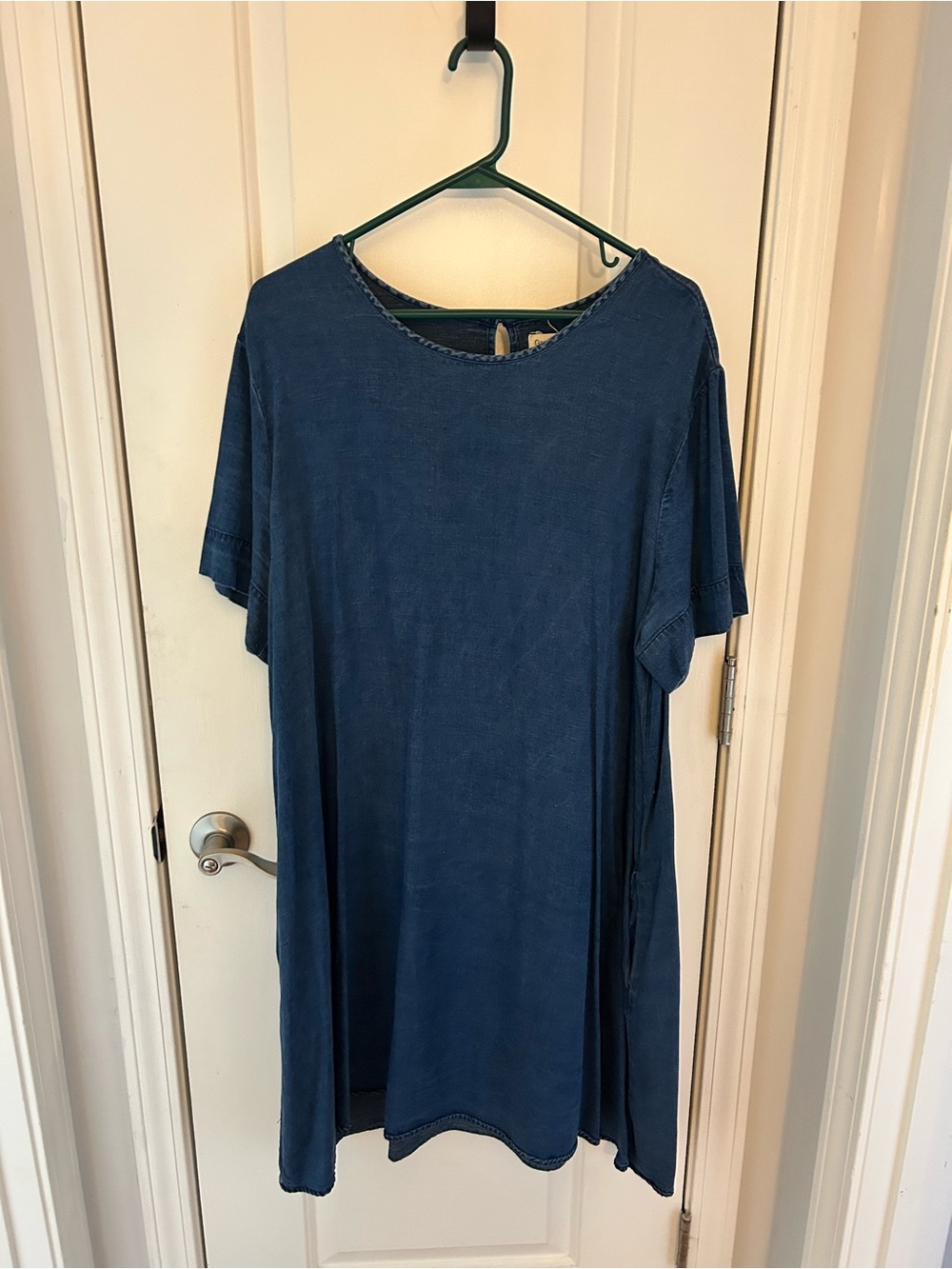 GAP Blue Denim-Style Short Sleeve Tunic